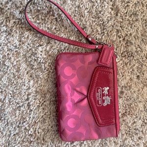 Coach pink hand purse